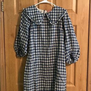 Blue checkered Jessakae dress, size L